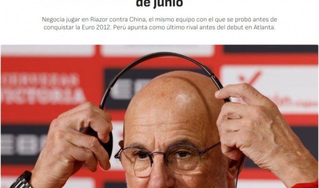 开云体育网站-阿斯：西班牙协商6月世界杯前与中国踢热身赛！上次交手还是2012